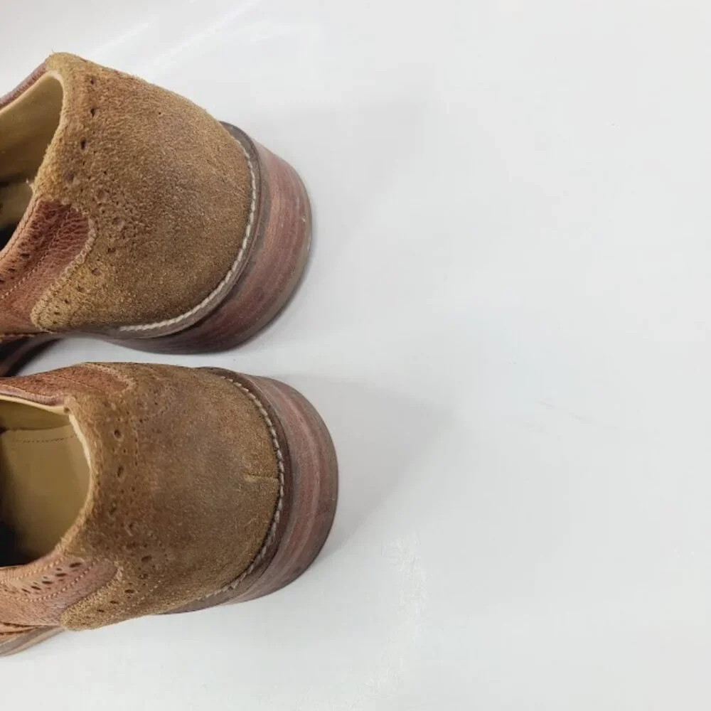 J.Shoes Men's Brown Charlie Plus Leather Lace‎ Up Dress Oxford Shoes Size 8.5